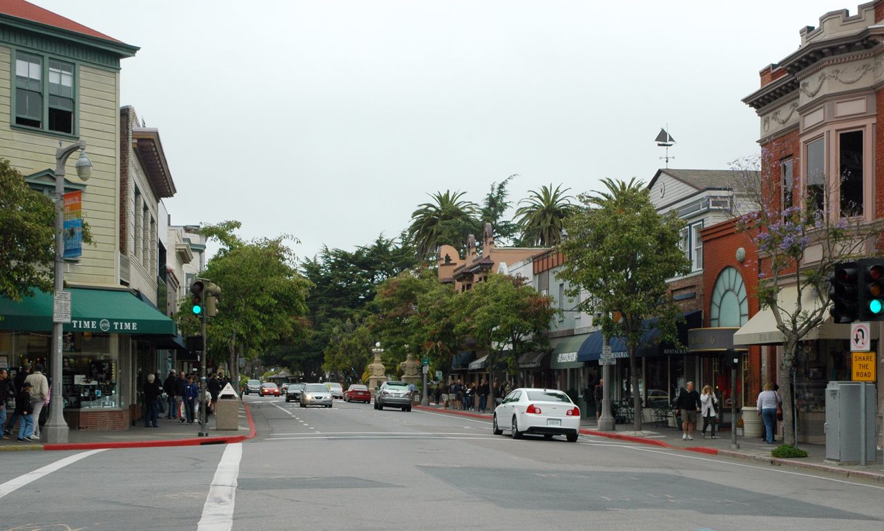 Bridgeway, Sausalito's main waterfront shopping street